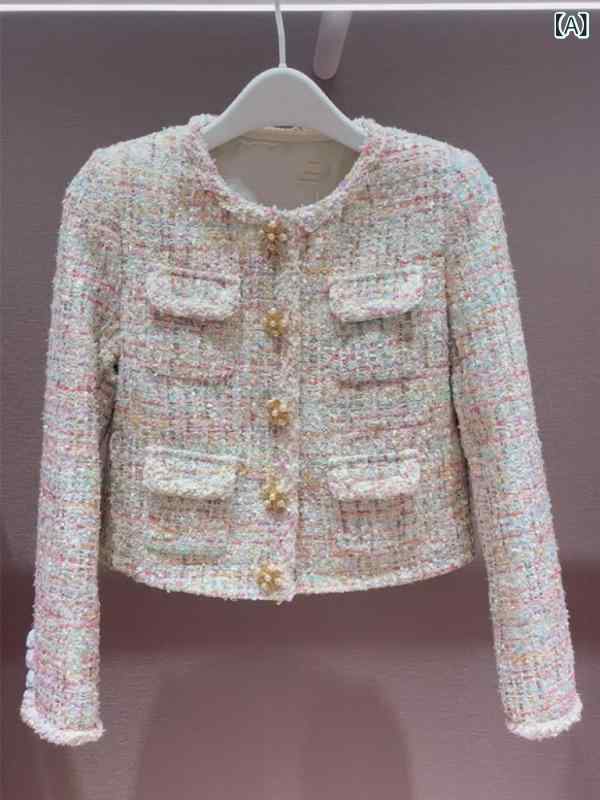 ショート丈 パーカー 羽織り用 アウター 春アウター ショート丈 パーカー 羽織り用 アウター 春アウター 2024 秋冬型の 名 媛 風の 小さい 香 風の ...