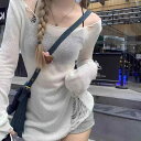 "セットアップ 水着 上下セット ラッシュガード 日焼け対策 レディース " &quotセットアップ 水着 上下セット ラッシュガード 日焼け対策 レディース &quot 韓国 系の 長袖の 穴が 開いている ニットの t シャツ 婦人服の 夏の 薄