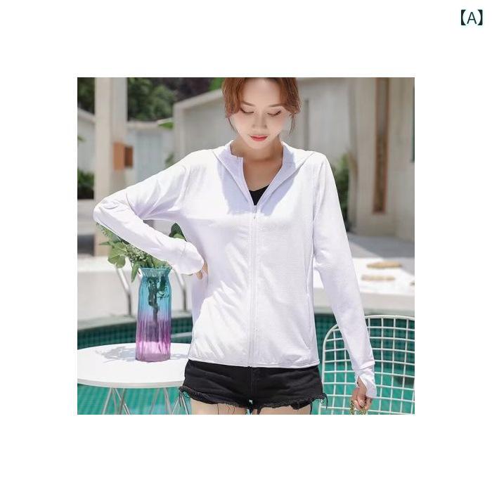 "セットアップ 水着 上下セット ラッシュガード 日焼け対策 レディース " &ampquotセットアップ 水着 上下セット ラッシュガード 日焼け対策 レディース &ampquot 氷 糸 日焼け防止 服 女性 夏 紫外線 防止 通 気 氷 感 フード付き 日