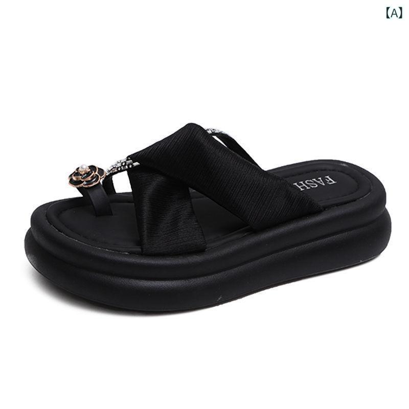 サンダル レディース 厚底 夏用 歩きやすい 疲れにくい Yuechen ファッション フレンチ アウター ビー..