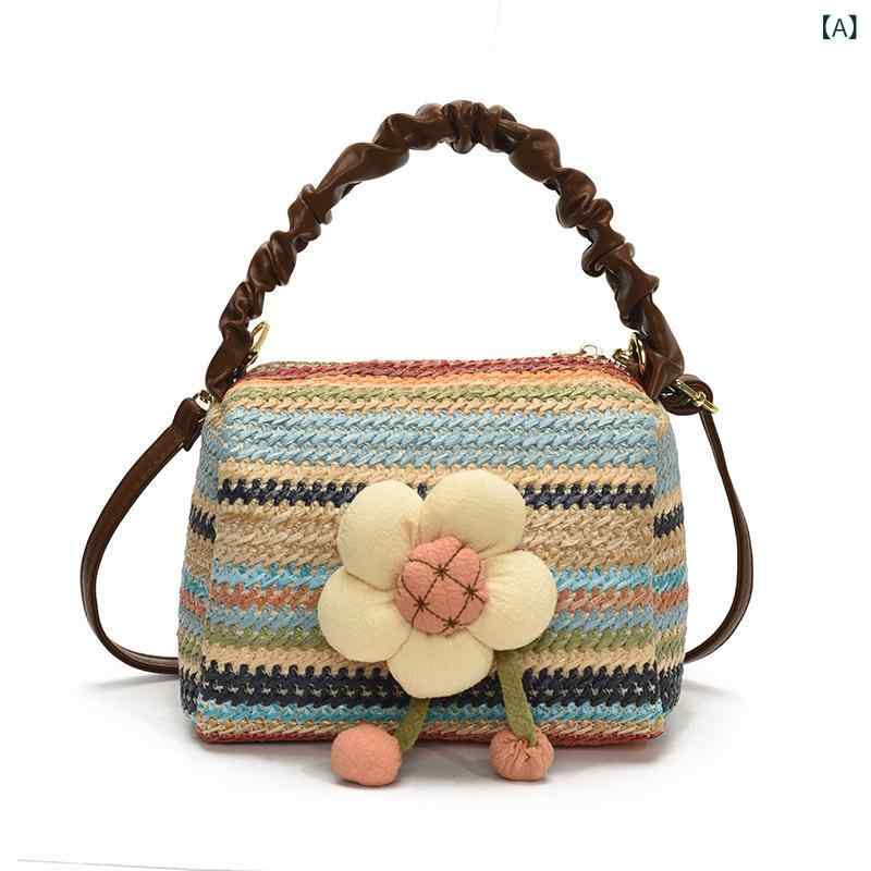 クラッチバッグ ノー シンプル 結婚式 フォーマル ショルダー ハンド フレンチ レインボー 織り ハンドバッグ レディース 2025 新 韓国 スタイル 海辺 休暇 カジュアル ショルダー メッセンジャーバッグ