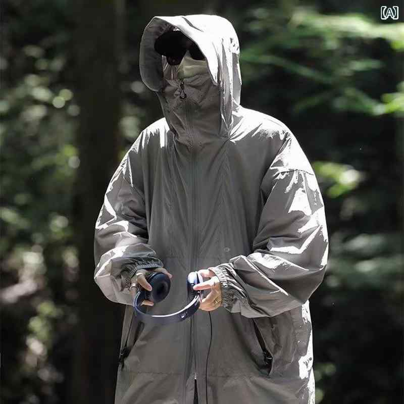 薄手 夏ジャケット 涼感 カジュアル サマーアウター 山系 機能 紫外線 防止 突撃 服 男性 夏 軽薄 タイ..