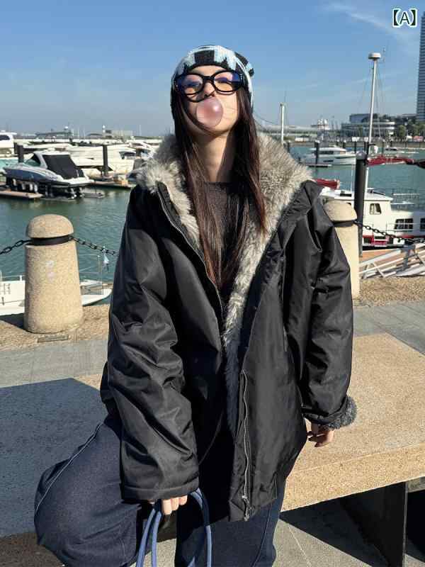 ミリタリー風 レディース カーキ マウンテン おしゃれ アウター ミリタリー風 レディース カーキ マウンテン おしゃれ アウター MMFISHの 大きい 毛の...