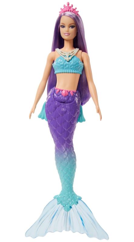 Barbie Dreamtopia Mermaid Doll (Purple Hair) with Blue Purple Ombre Mermaid Tail and Tiara, Toy for Kids Ages 3 Years Old and Up