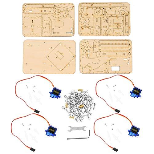 ロボットアームキット ネジ付き DIYロボットアーム 軽量 耐久 取り付け簡単 大学生/中学生/DIY愛好家向けsg90サーボ