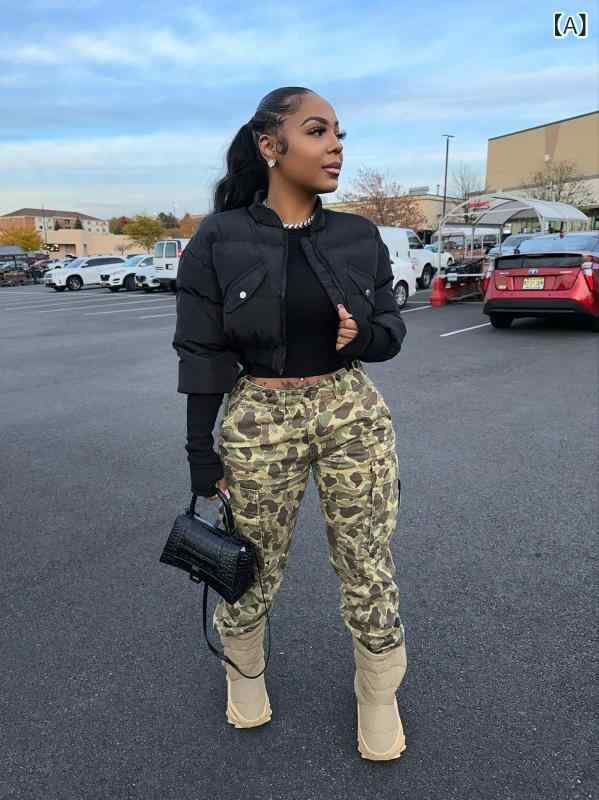 ミリタリー風 レディース カーキ マウンテン おしゃれ アウター ミリタリー風 レディース カーキ マウンテン おしゃれ アウター 欧米の 婦人服 冬型 ファッ...