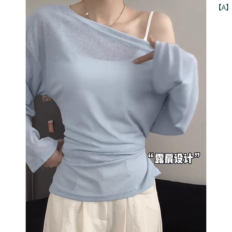 &quotセットアップ 水着 上下セット ラッシュガード 日焼け対策 レディース &quot &ampquotセットアップ 水着 上下セット ラッシュガード 日焼け対策 レディース &ampquot 夏用 軽量 日焼け防止 ブラウス スリムフィット オフショルダー 斜め 肩 ト