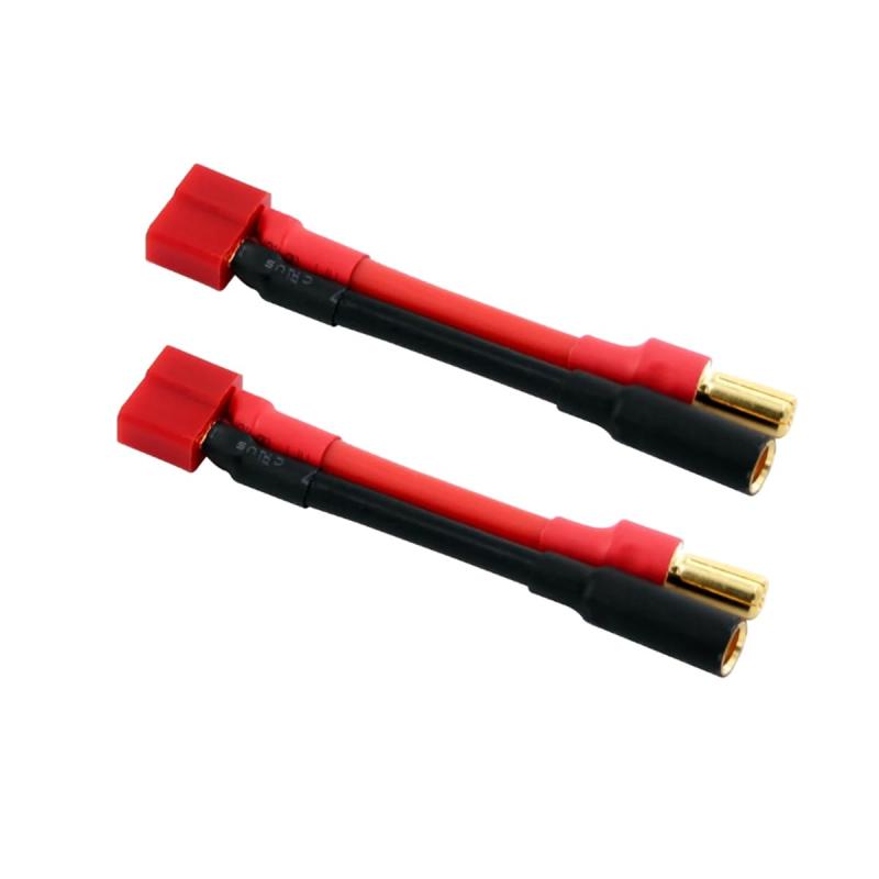Hengfuntong-Elec ѥͥ Ѵ 5.5MM Gold plug banana connector /T2ԥ᥹ 2 2pcs 5.5MM Gold plug banana connector male to T female 10AWG 30MM