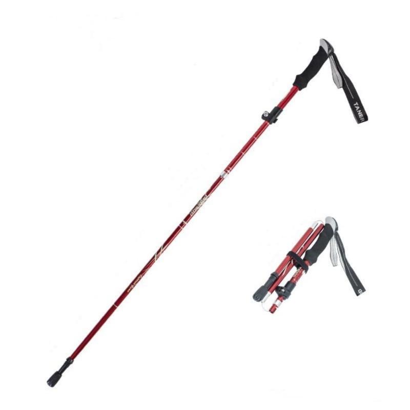 UCPORT トレッキングポール 折り畳み 調整可能 110cm 石突 2本 登山杖 杖 両用 アルミ製 収納袋付き 登山 登山用 杖 トレッキング ステッキ アウトドア 登山 二つ レッド折りたたみ式でコンパクトに収納できます。バックパックにも簡単に入ります。カーボン、アルミ合金製で超軽量かつ強度もしっかり確保。レバーロック式で長さ調整も簡単、素早くロックできます。グリップにはEVA素材を使用、汗をかいても滑り難くフィット感も最高です。高品質キャリングバック＋タイラップで簡単収納。