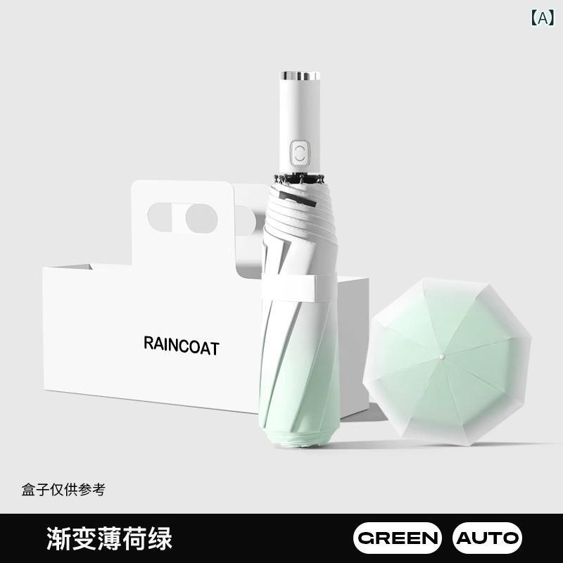 晴雨兼用傘 ビニール日焼け防止日傘 紫外線防止日傘 女性用 日除け 傘 グラデーション 色 40 骨全自動 傘 女性 晴 雨 両用 日傘 り 日焼け防止 日除け 傘