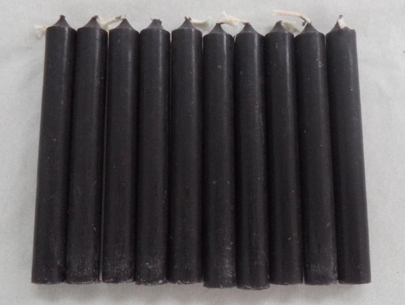 Set of 10 4 Mini Ritual Chime/Spell Candles: Black by Biedermann ブラック 