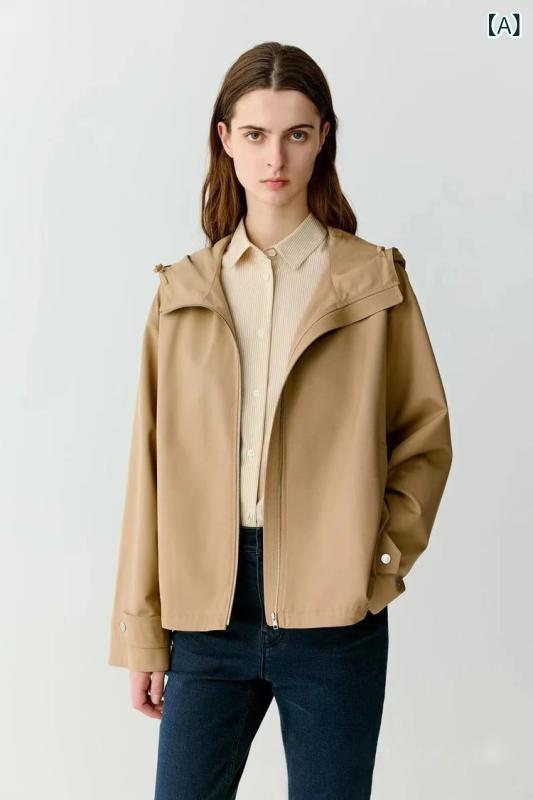 ショート丈 パーカー 羽織り用 アウター 春アウター ショート丈 パーカー 羽織り用 アウター 春アウター 【 露 玉 シリーズ】小 禾 婦人服 2025 春の...