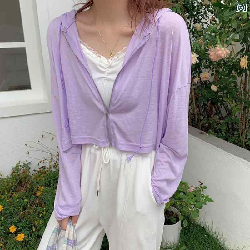 &quotUVカット アウター 日焼け防止 羽織 夏用 カーディガン &quot &ampquotUVカット アウター 日焼け防止 羽織 夏用 カーディガン &ampquot 日焼け防止 カーディガン コート レディース ショール 薄手 夏 長袖 フード付き 日焼け防止 服 レ