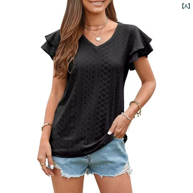 透かし編み ゆったり ニット トップス クロシェ編み レディース 長袖 薄手 メッシュ 体型カバー 大きいサイズ プルオーバー 重ね着 透け感 ロング丈 華奢見え 羽織り 大人かわいい あみあみ 透かし Vネック 夏 独立 駅 wish クロスボーダー 女