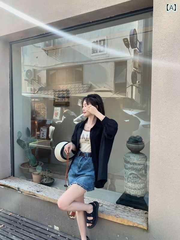 &quotゆったり シャツ ビッグシルエット トップス 体型隠し シャツ &quot &ampquotゆったり シャツ ビッグシルエット トップス 体型隠し シャツ &ampquot 2024 春夏の 新型 色 日焼け防止 百合 カジュアルで 女装 平均 サイズ 女性 シャツ