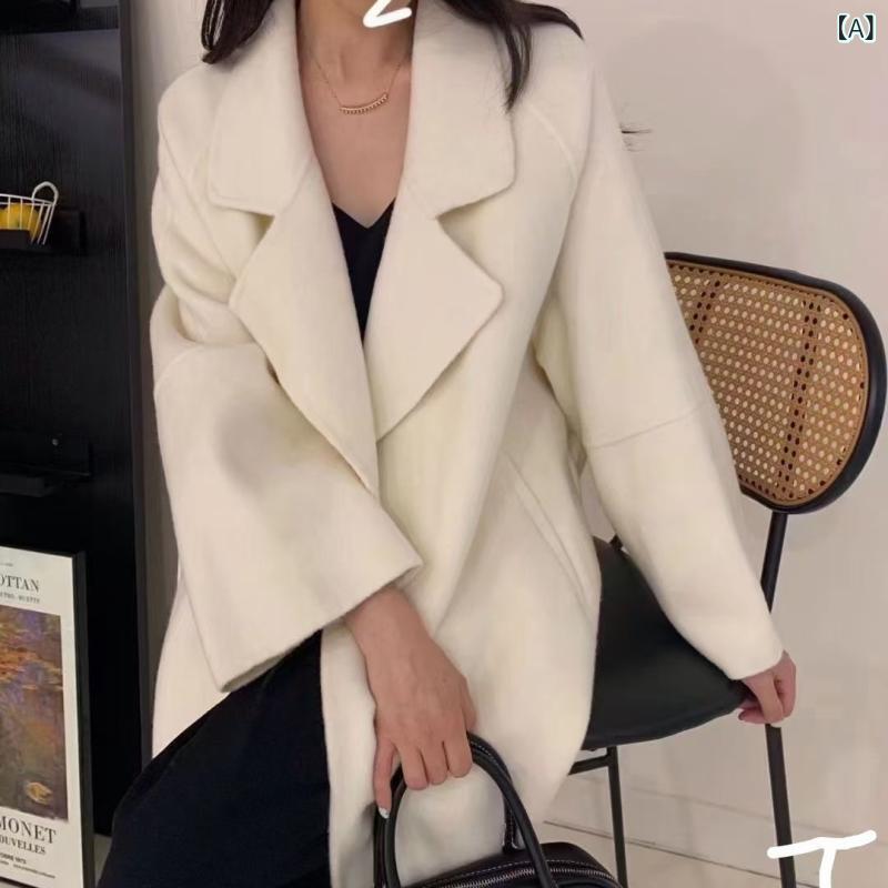 ショート丈 パーカー 羽織り用 アウター 春アウター ショート丈 パーカー 羽織り用 アウター 春アウター シチリアの 赤い 両面 ウール コート 女性 秋冬 ...