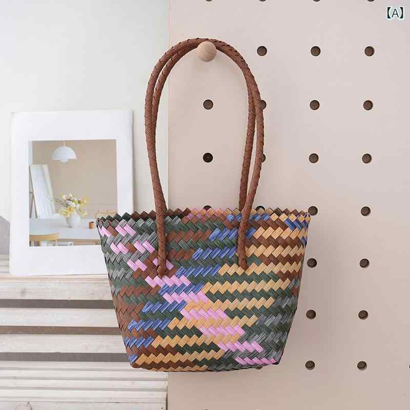 クラッチバッグ ノー シンプル 結婚式 フォーマル ショルダー ハンド 手提げ 野菜 かご バッグ 編み 長..