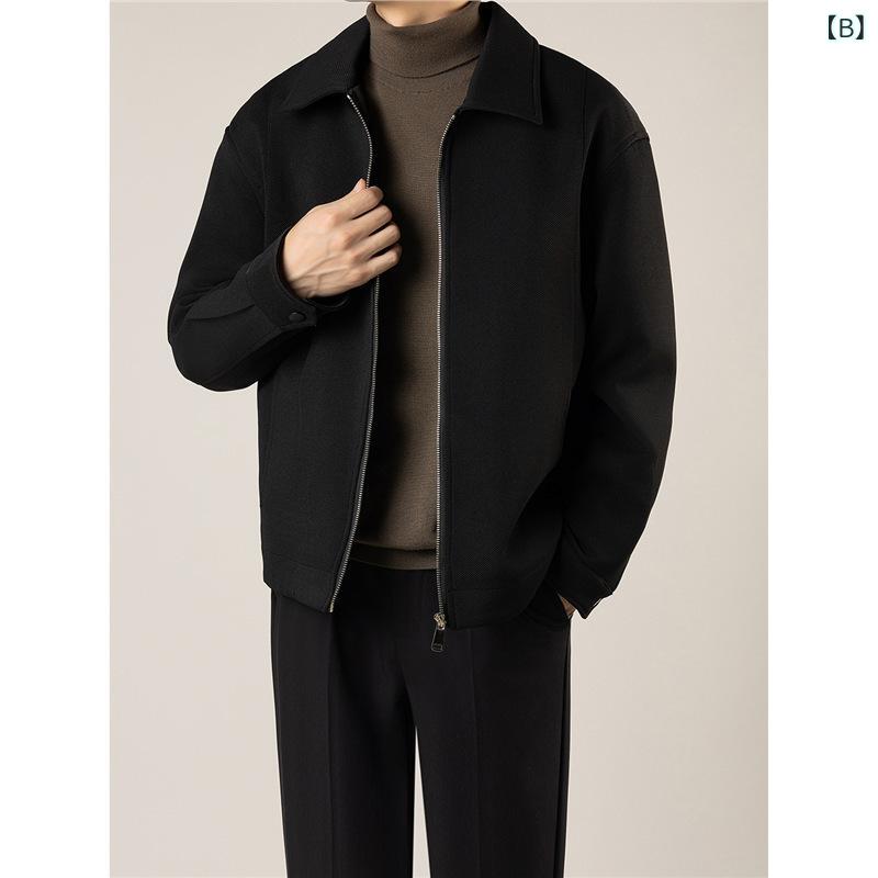 春秋 アウター 薄手 メンズジャケット ライトジャケット 春秋 アウター 薄手 メンズジャケット ライトジャケット 春秋 ジャケット 男性 カジュアル 百合 韓国 軽 熟 風 ビジネス メンズ 高級 感 ショート コート