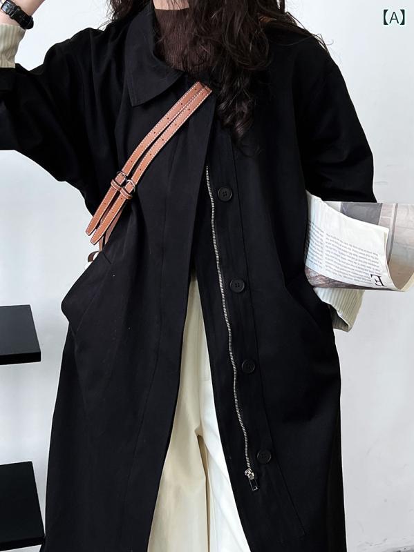 ショート丈 パーカー 羽織り用 アウター 春アウター ショート丈 パーカー 羽織り用 アウター 春アウター 鹿西 感 シンプル中長 タイプの トレンチコート 女...