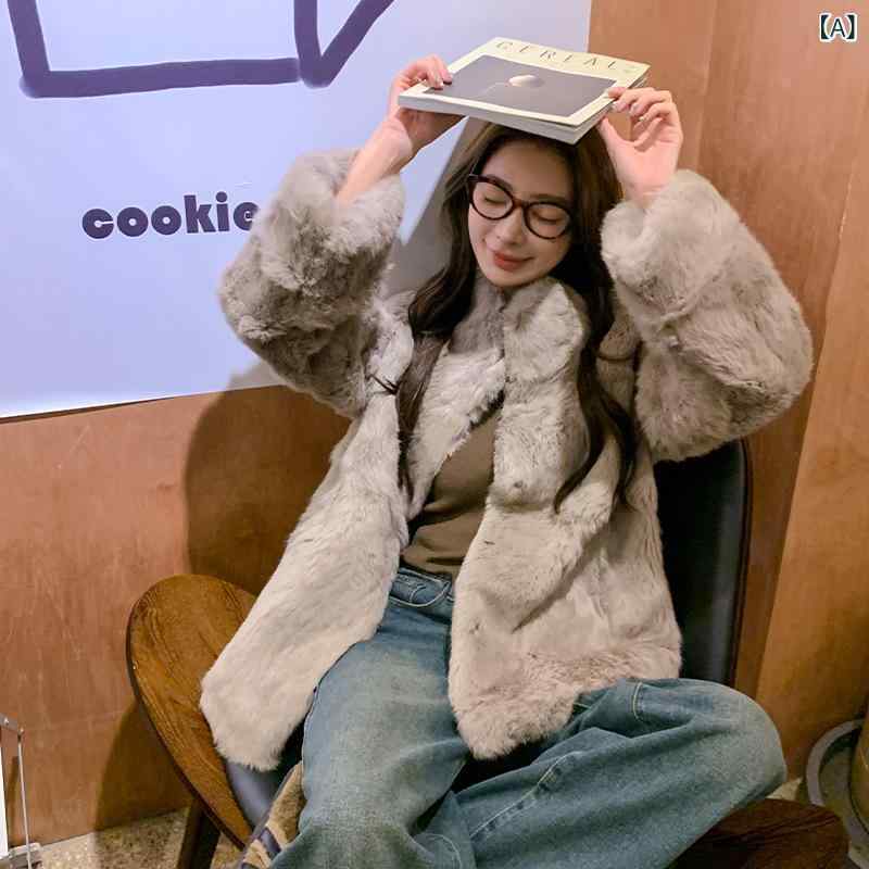 ショート丈 パーカー 羽織り用 アウター 春アウター ショート丈 パーカー 羽織り用 アウター 春アウター ウサギの 毛の コートの レディース 2024 秋冬...