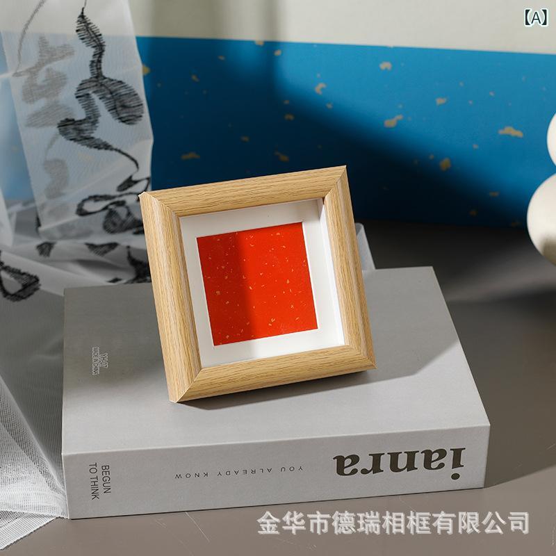 壁掛け フォトフレーム 北欧 雑貨 写真立て 中国式の ミニフォトフレームの 正方形のの 絵の 枠は 台の..