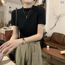 "冷感 レディースニット 薄手 サマーカーデ 夏用羽織 UVケア " &quot冷感 レディースニット 薄手 サマーカーデ 夏用羽織 UVケア &quot ブラック ニット 冷感 半袖 Tシャツ レディース 2025夏 右 肩 スリムフィット ショー
