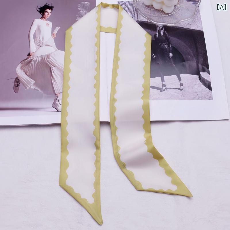 ターバン 帽子 スカーフ レディース おしゃれ ヘアアクセ 韓国 スカーフ 細くて 長い シルクスカーフ レディースファッション プリントの 小さい スカーフ 装飾 ターバン リボン ヘア バンドx2