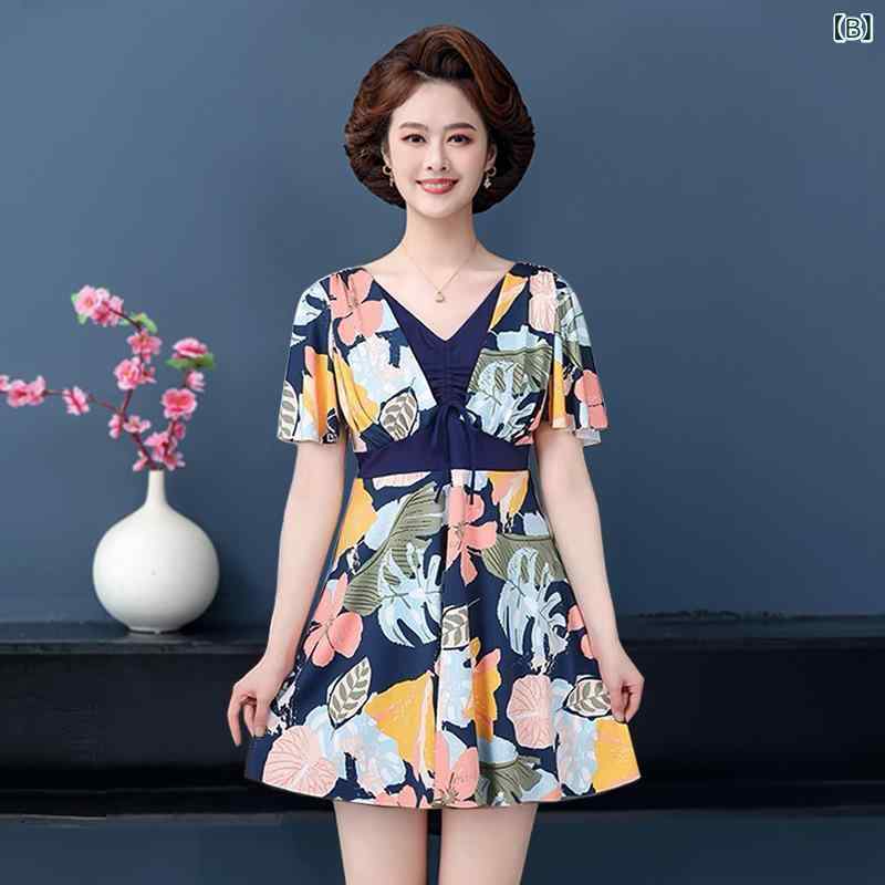 &quotママ用水着 オールインワン 水着 体型カバー ママ &quot &ampquotママ用水着 オールインワン 水着 体型カバー ママ &ampquot 温泉に 入ります。 中年のお母さんの 水着です。 2