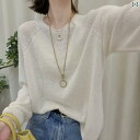 "冷感 レディースニット 薄手 サマーカーデ 夏用羽織 UVケア " &quot冷感 レディースニット 薄手 サマーカーデ 夏用羽織 UVケア &quot 2025 春夏の新 ファッション セーターな シンプル セーター 韓国 スタイル トップ 日焼