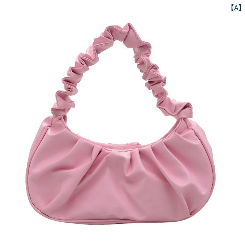 クラッチバッグ ノー シンプル 結婚式 フォーマル ショルダー ハンド 2025 夏の プリーツ クラウド バッグ レディース ポータブル 精巧 三日月 バッグで な ハンドバッグ