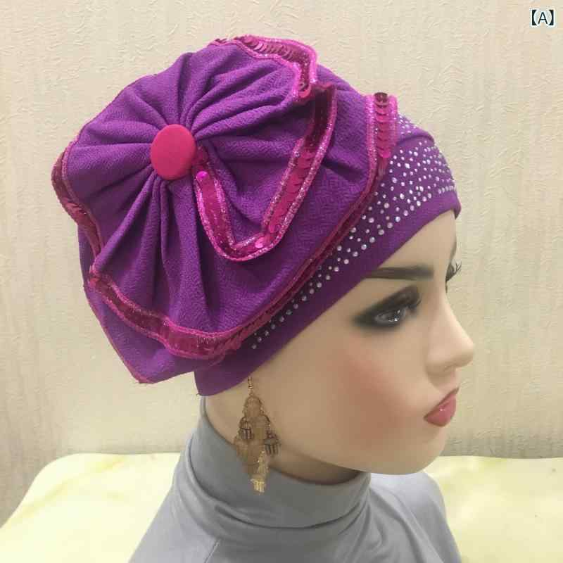 ターバン 帽子 スカーフ レディース おしゃれ ヘアアクセ 欧米の ファッションの 1 輪の 大きい 花の ..