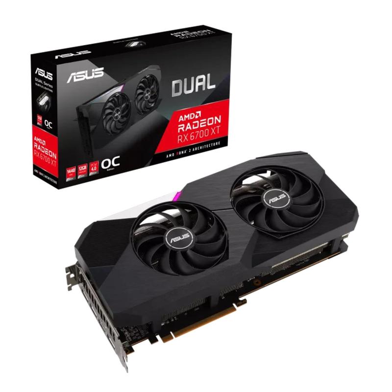 ASUS Dual Radeon RX 6700 XT 搭載ビデオカード OC edition 12GB GDDR6 / DUAL-RX6700XT-O12G black