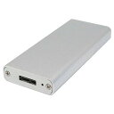 GROOVY M.2 SSD 用 NGFF B-key 端子 USB3.0 接続 アルミケース シルバー M2-CASE-U3G1-SL