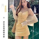ワンピース 夏 レディース 半袖 ロング丈 体型カバー 綿100% 涼しい 黄色の ストラップの 花の ワンピースの 子供の 夏 2025 新型の 海辺の 休暇の 絶景の 長い スカートは 春に セットを 着ます。