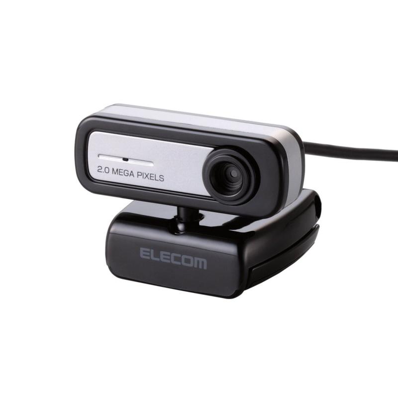 ELECOM PCカメラ 200万画素 マイク内蔵 