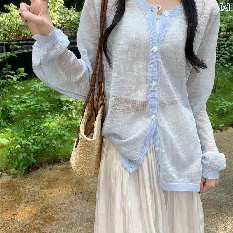 &quot冷感 レディースニット 薄手 サマーカーデ 夏用羽織 UVケア &quot &ampquot冷感 レディースニット..