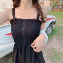 フリル シャーリング トップス レディース 春夏 かわいい レディース 1または 2 ピース スーツ 夏と 秋 ファッション 日焼け防止 シャツ ホット ガール 年齢 軽減 海辺 休暇 サスペンダー ドレス