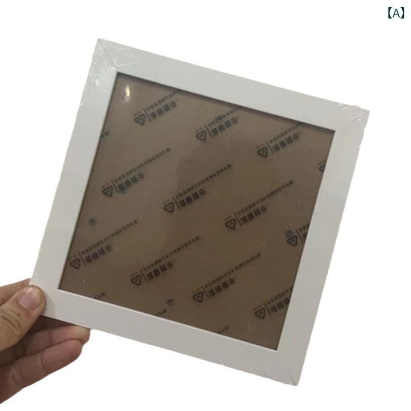 壁掛け フォトフレーム 北欧 雑貨 写真立て 正方形の 小さい 白い フレーム テーブル クロスステッチ ..