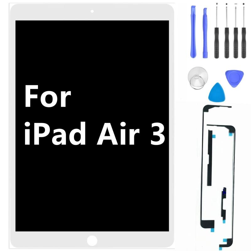 Kayyoo フロントパネル iPad Air 5 適用 液晶パネル 10.9インチ 2022年モデル ディスプレイスクリーン タッチパネル 高品質修理パーツ 粘着テープと修理工具付き