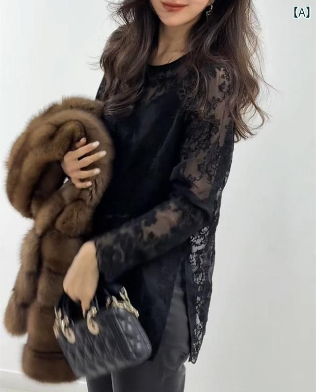 シアーシャツ シアー 透け感 シアーシャツ シアー 透け感 2025 深 セン 南 油 春夏 フランス フック 刺..