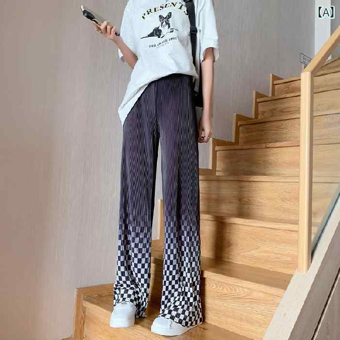 パンツ ボトムス ストレート ワイド チェック柄 かわいい きれいめ 大人女子 エレガント ガーリー マニ..