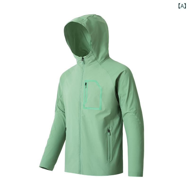 薄手 夏ジャケット 涼感 カジュアル サマーアウター 迪家同 項 日焼け防止 薄手 風 殻 フード付き カジ..