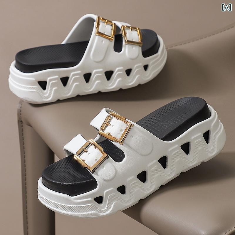 サンダル レディース 厚底 夏用 歩きやすい 疲れにくい 2025 厚底 スリッパ レディース ハイヒール カ..