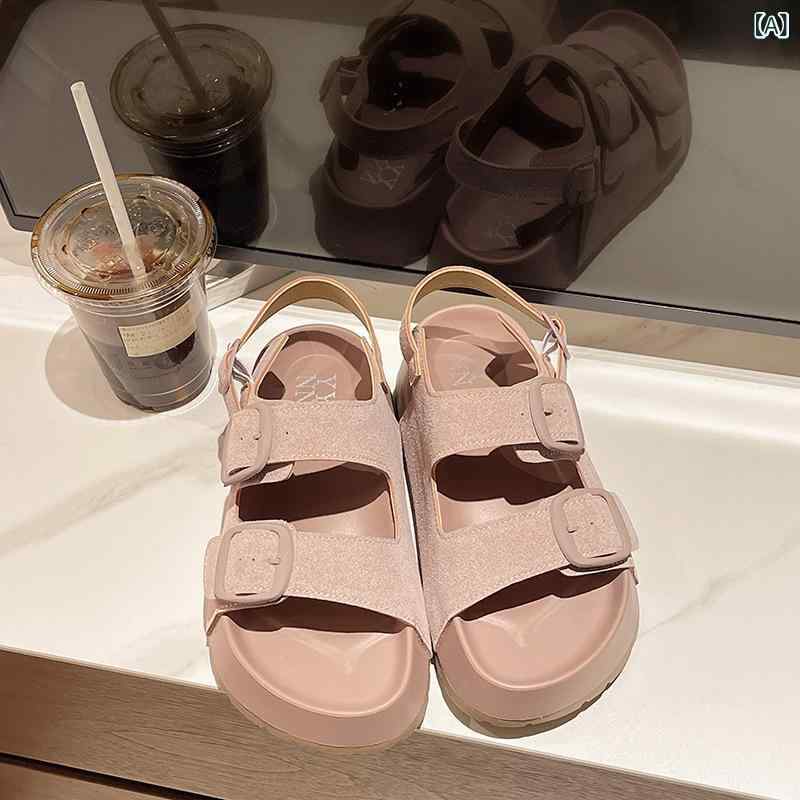 サンダル レディース 厚底 ウェッジソール 軽量 スポーツサンダル レディース スポーツ 歩きやすい シ..