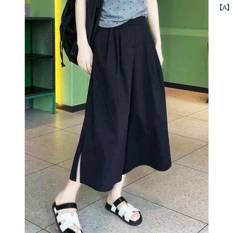 フレアパンツ レディース ハイウエスト 脚長効果 美脚パンツ 八分 ワイド パンツ 女性 夏の 新型 感が 小さいです。