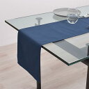 テーブルランナー・テーブルセンター (30cm×100cm) 綿100% リバーシブルタイプ 無地オックス・ネイビーブルー W2602700