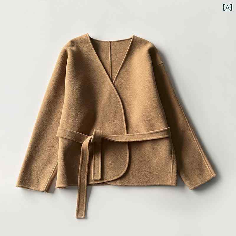 ショート丈 パーカー 羽織り用 アウター 春アウター ショート丈 パーカー 羽織り用 アウター 春アウター 北欧の 小さい アーチ 状の 輪郭は 腰の ウール ...