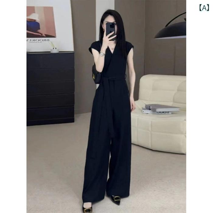 ワイド サロペット レディース ボトム オールインワン オーバーオール パンツ ワイドパンツ サロペ ズボン 体型カバー 太ももカバー ゆったり 楽ちん ポケット ノースリーブ ツイル マタニティ きれいめ セレモニー オフィス カジュアル お姫様 風