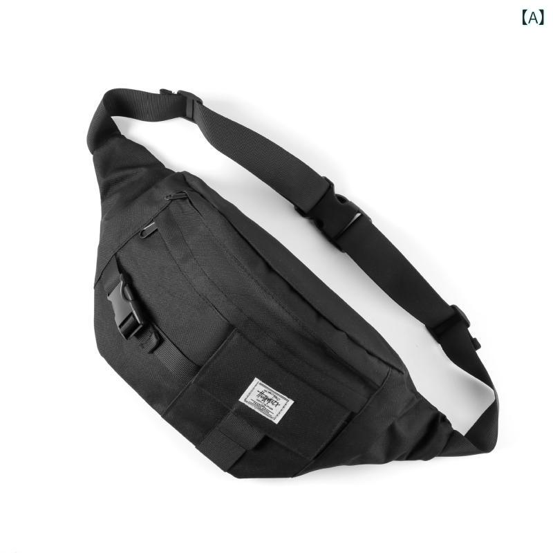 キャンバス トート メンズ 大容量 A4 防水 通学 胸 包 男性 潮 牌 帆 布大容量 シングル 肩 包 男性 胸 包 カジュアル 個性 斜め 掛け 包 新型 ヒップ ホップ ウエスト 包