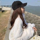 UVカット パーカー 日焼け防止 アウター アウトドア レディース UVカット パーカー 日焼け防止 アウター アウトドア レディース ウサギの 毛の 毛皮の コートの 女性を まねます。